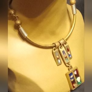 Awsome Brass nocker style choker necklace